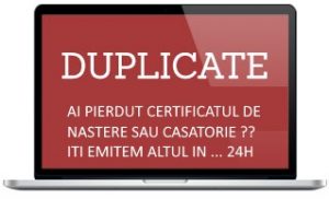 duplicat certificat de nastere